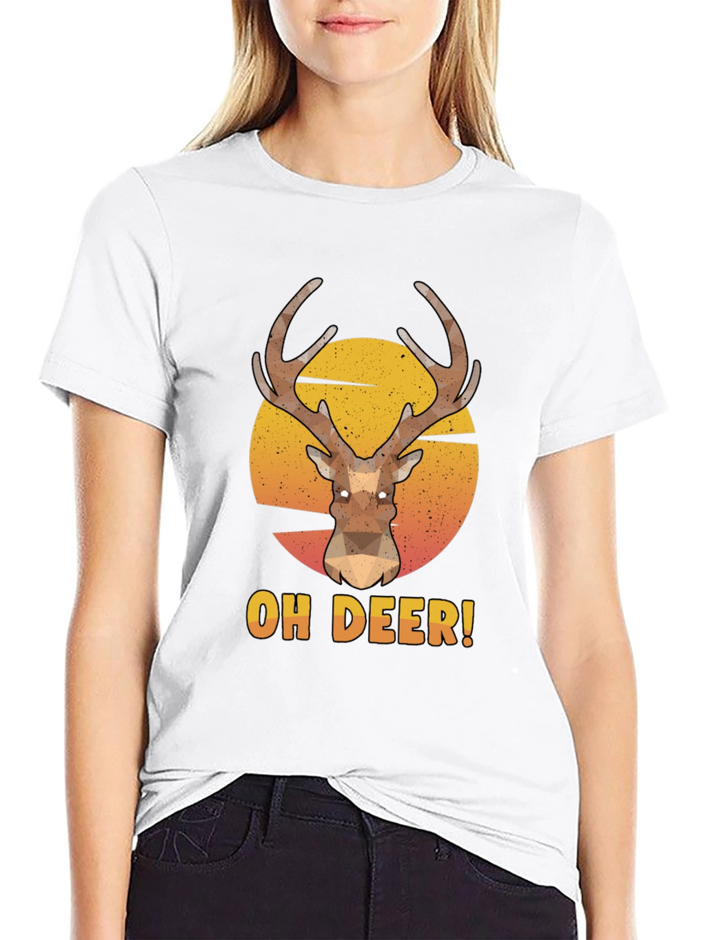 Oh Deer! Graphic Print T-Shirt