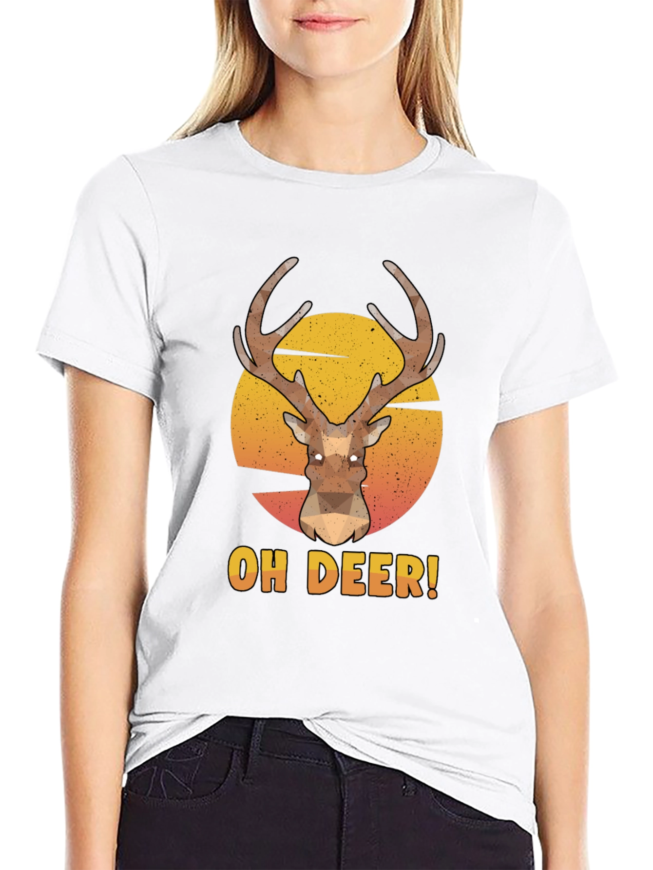 Oh Deer! Graphic Print T-Shirt