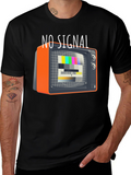 No Signal Retro TV Graphic Tee - Black