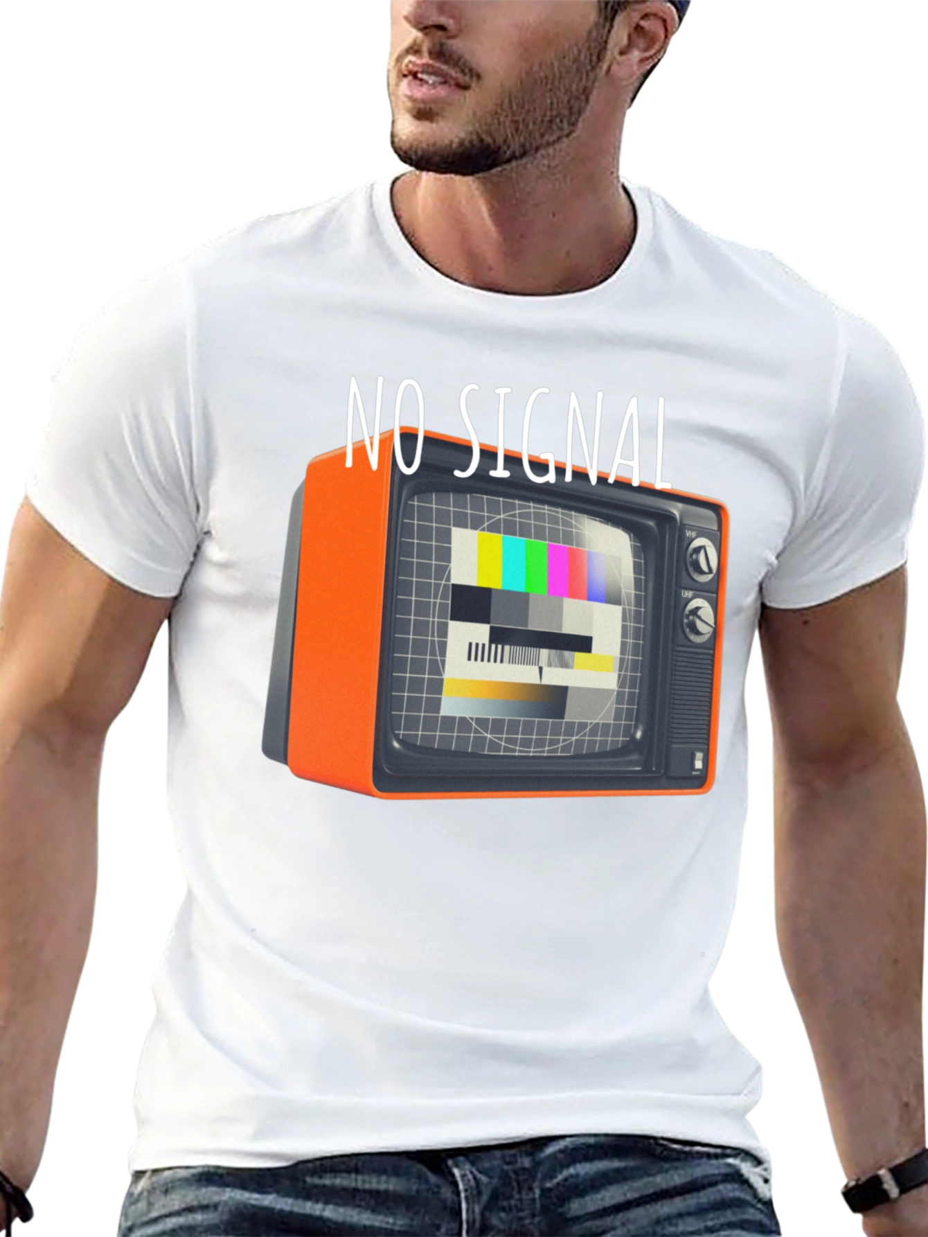 No Signal Retro TV Graphic Tee - Black