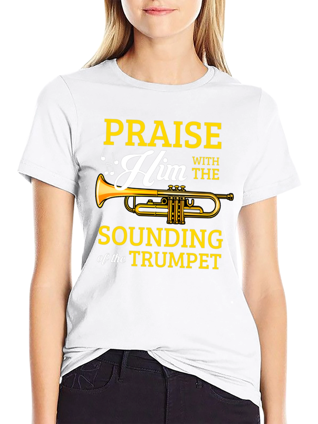 Praise Him Trumpet Graphic T-Shirt