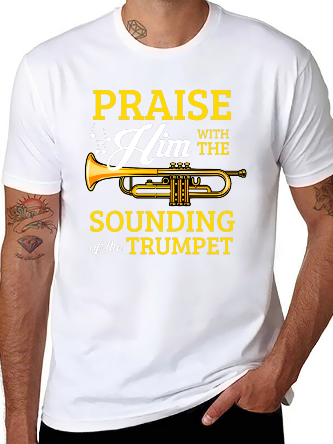 Praise Him Trumpet Graphic T-Shirt
