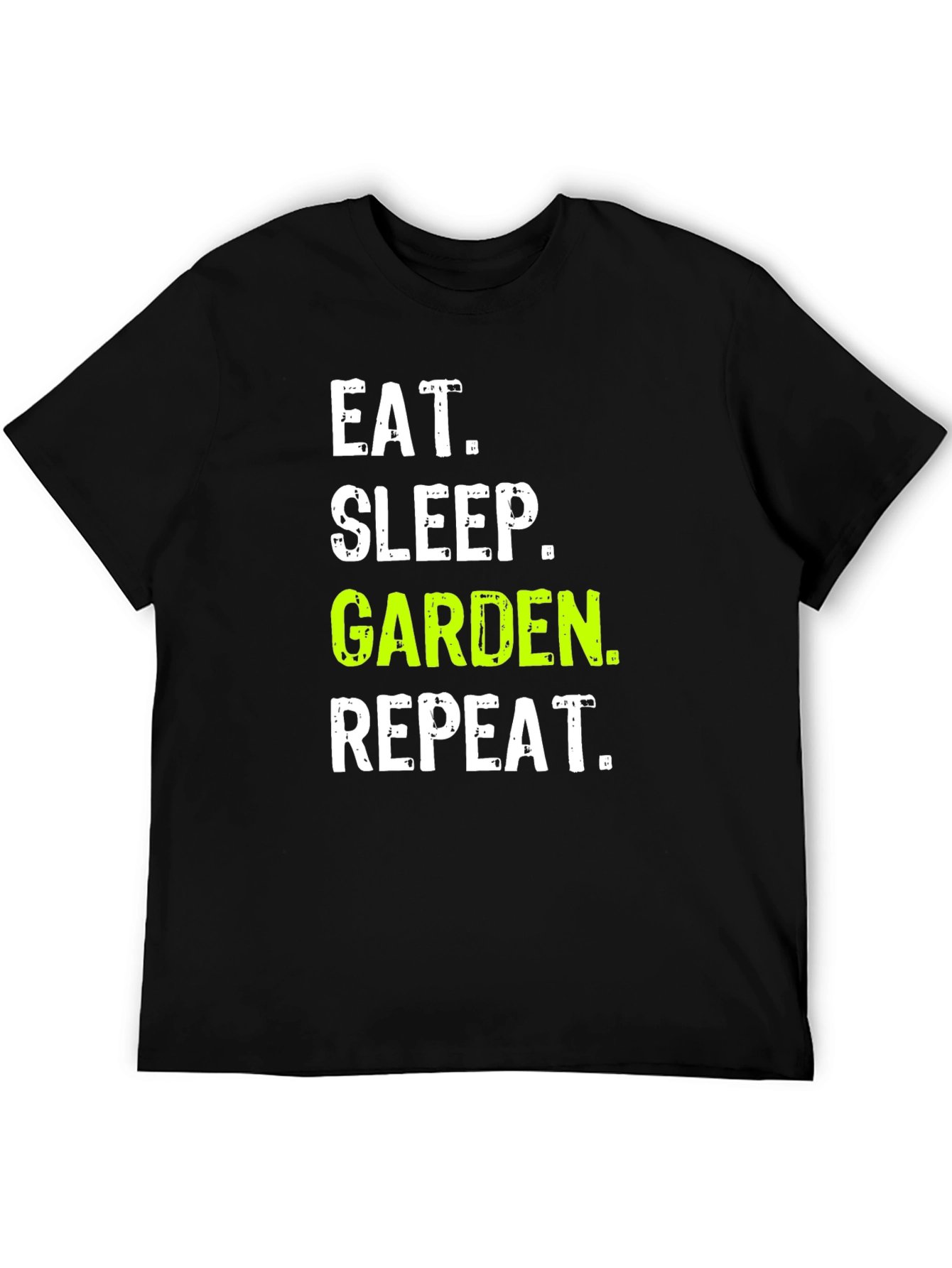 Eat Sleep Garden Repeat Black Graphic T-Shirt