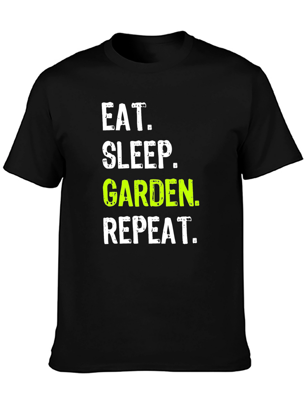 Eat Sleep Garden Repeat Black Graphic T-Shirt