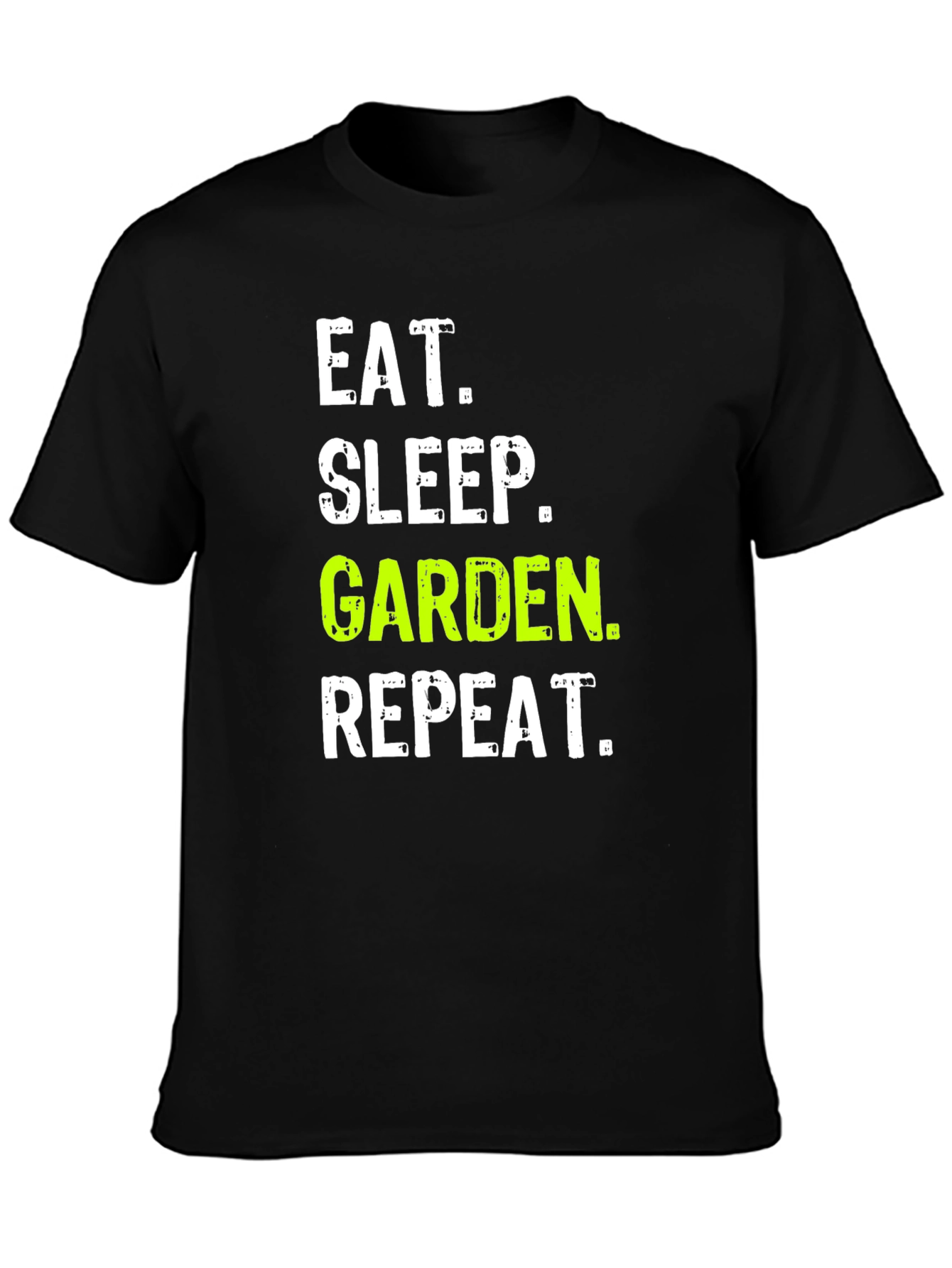 Eat Sleep Garden Repeat Black Graphic T-Shirt