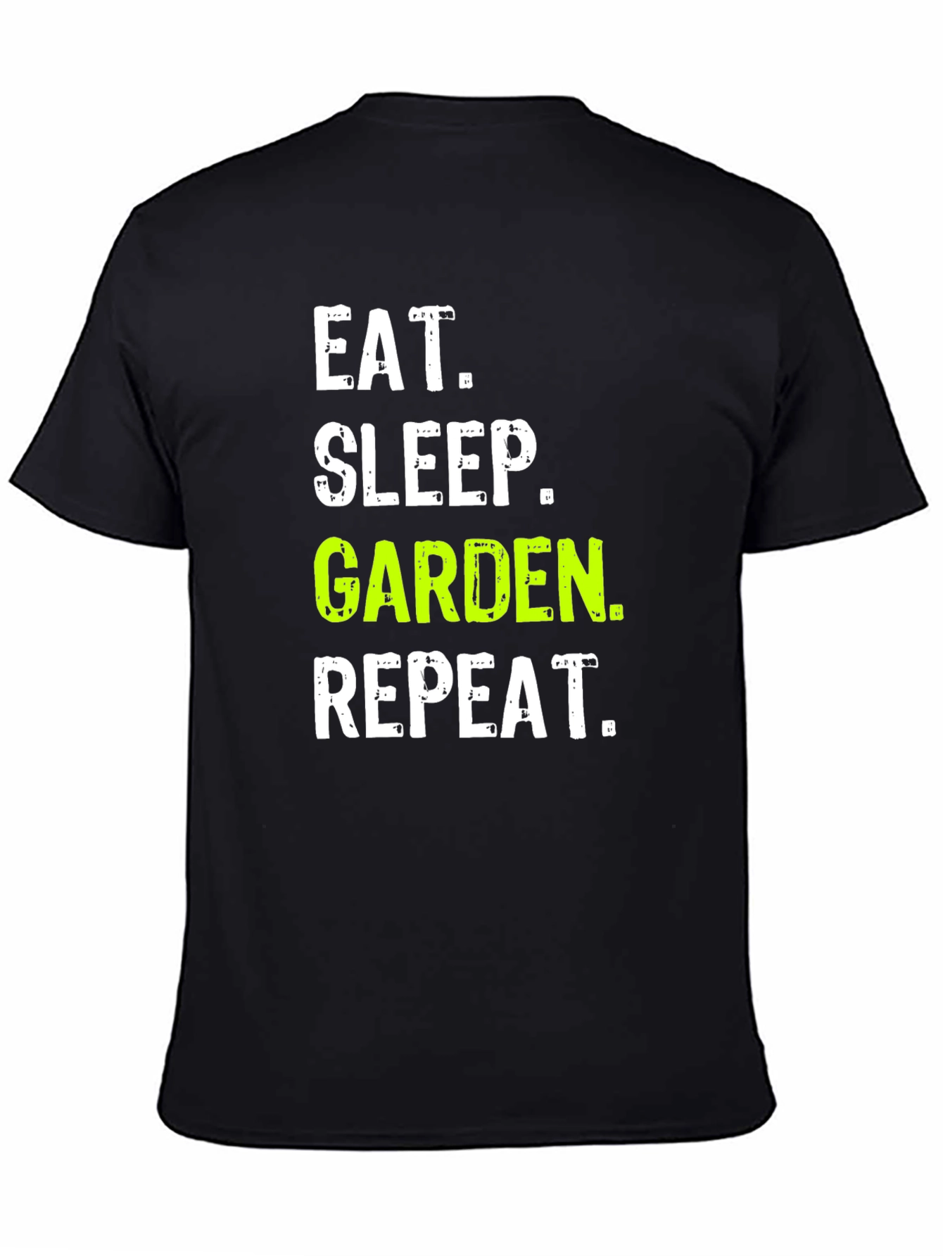 Eat Sleep Garden Repeat Black Graphic T-Shirt