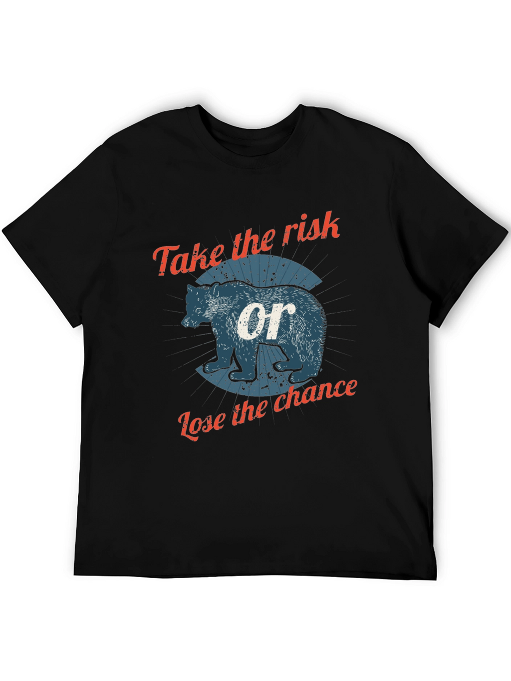 Risk & Chance Bear Graphic Tee - Black