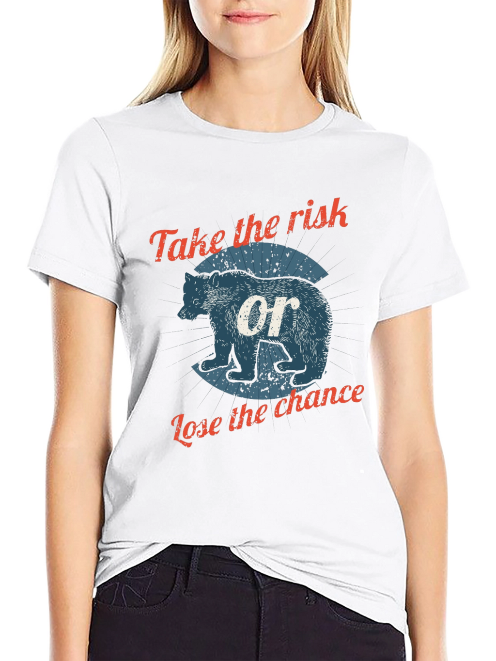Risk & Chance Bear Graphic Tee - Black