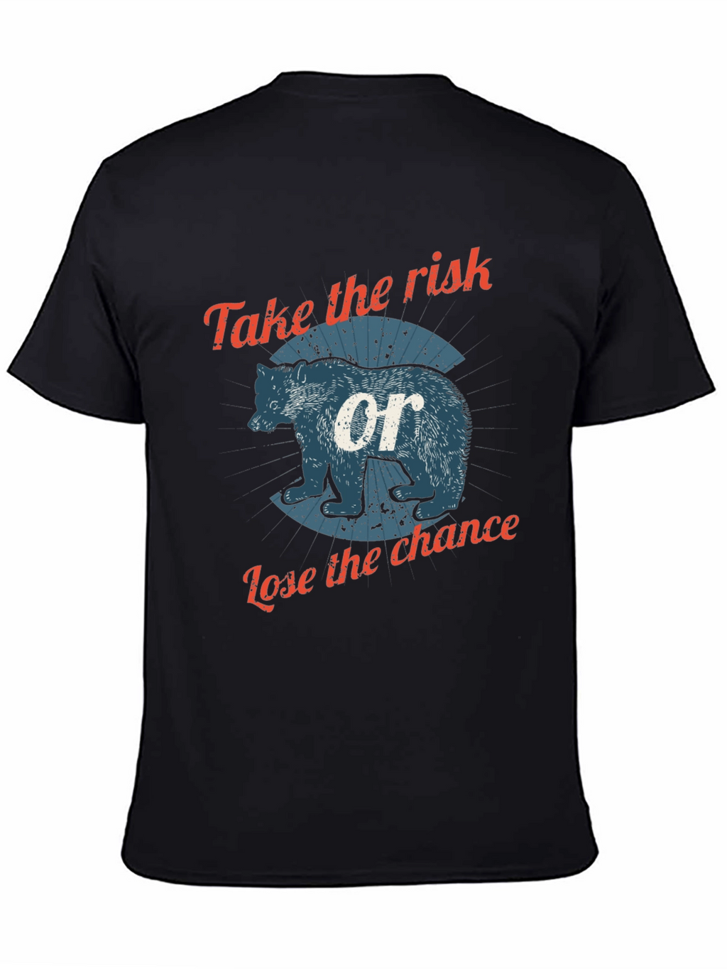Risk & Chance Bear Graphic Tee - Black