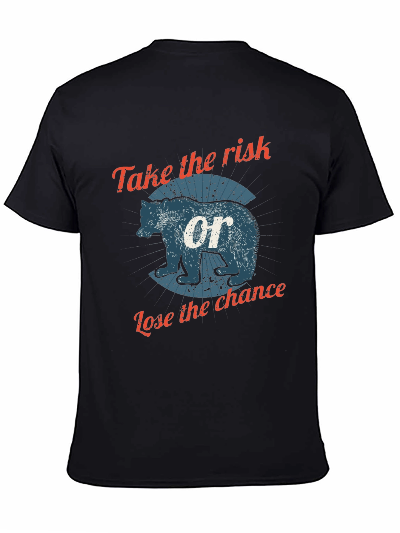 Risk & Chance Bear Graphic Tee - Black