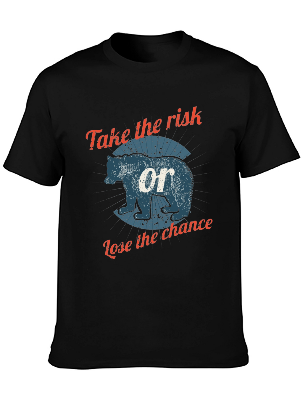 Risk & Chance Bear Graphic Tee - Black