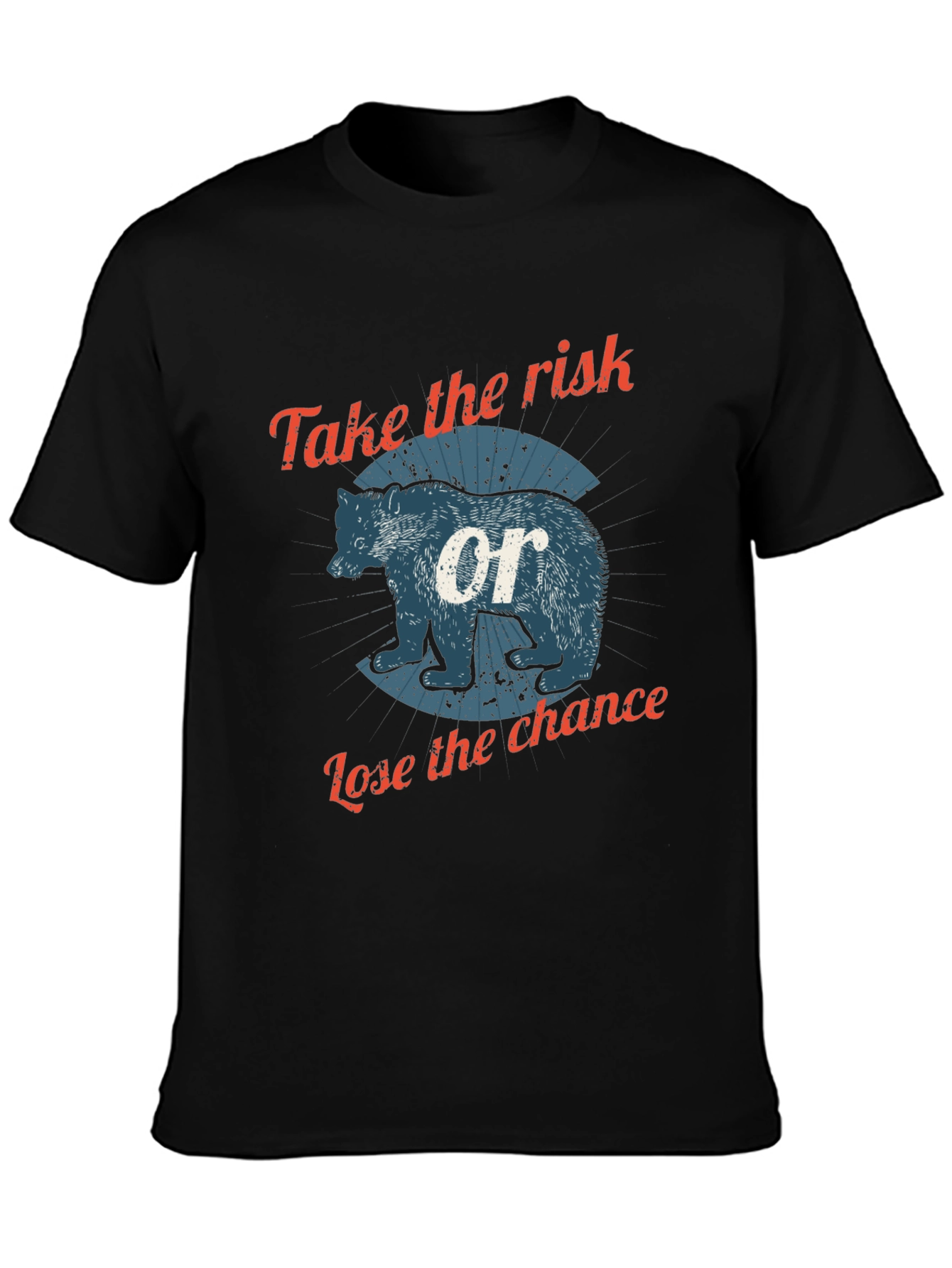 Risk & Chance Bear Graphic Tee - Black