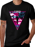 Tired Aesthetic Graphic Tee - Black Unisex Shirt