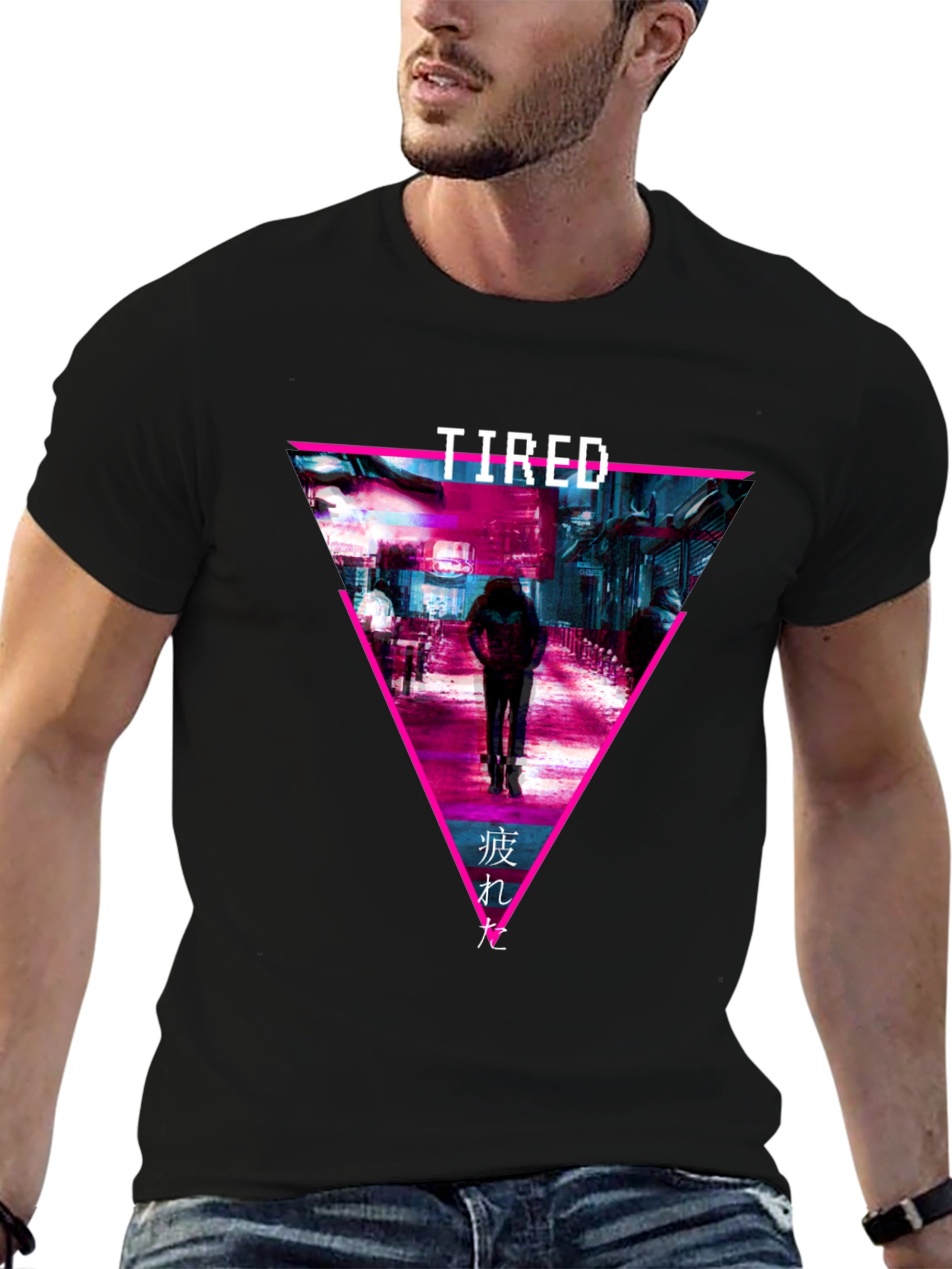 Tired Aesthetic Graphic Tee - Black Unisex Shirt