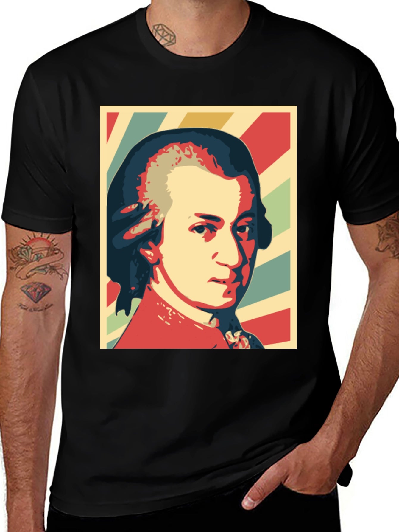Mozart Portrait Graphic T-Shirt