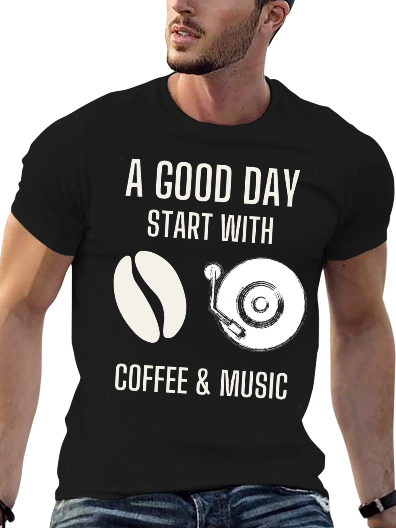 Coffee & Music T-Shirt: A Good Day Start