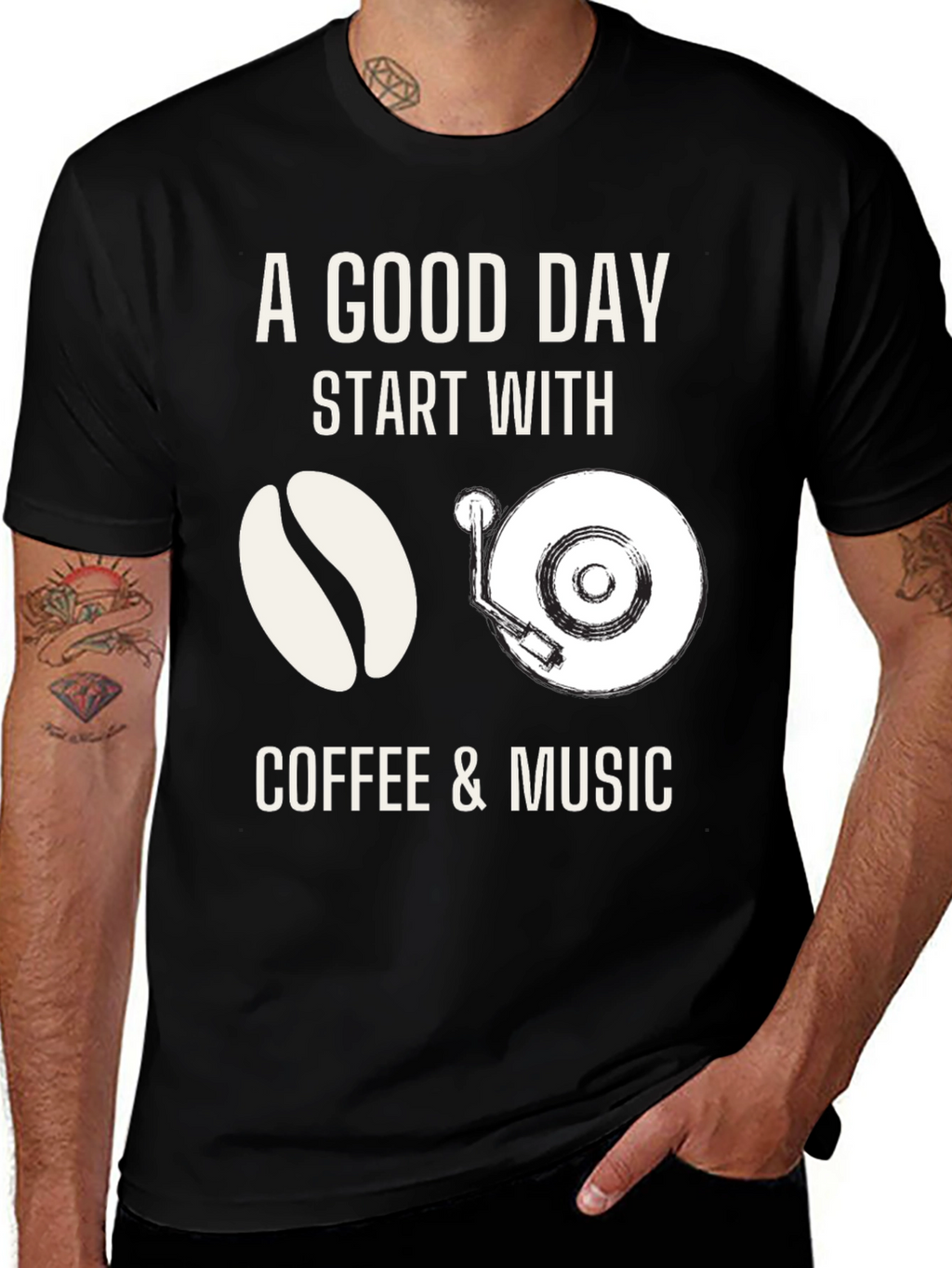 Coffee & Music T-Shirt: A Good Day Start