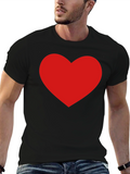 Red Heart Graphic Black T-Shirt