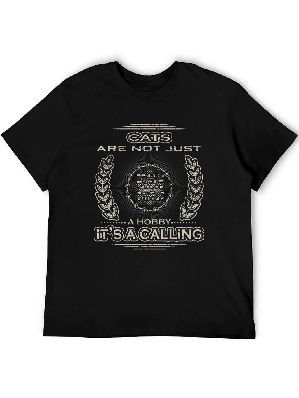 Cats Are Not Just A Hobby Black Graphic Tee