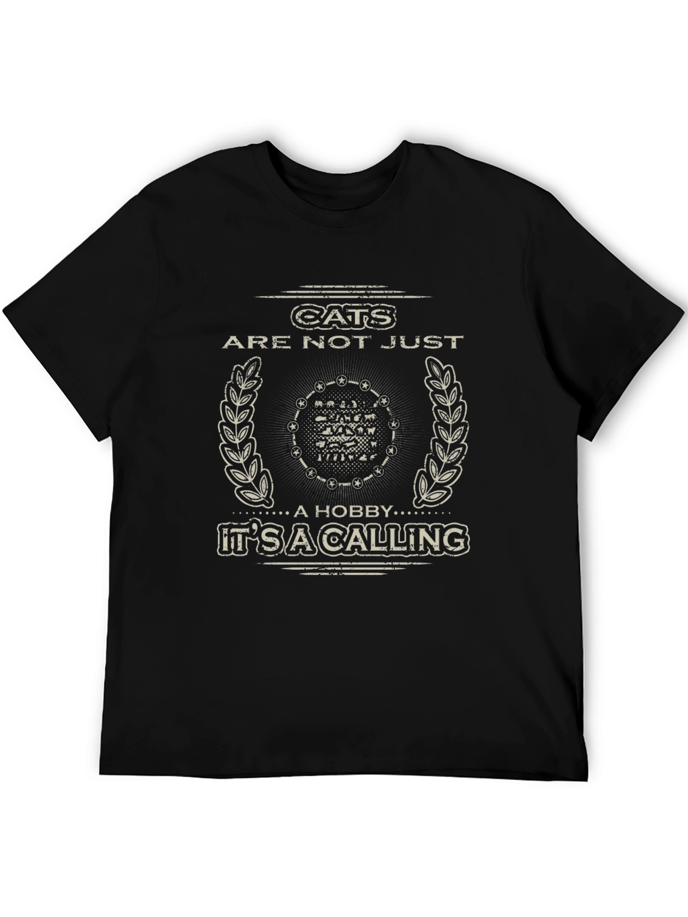 Cats Are Not Just A Hobby Black Graphic Tee