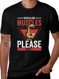Installing Muscles Graphic Tee - Workout Humor