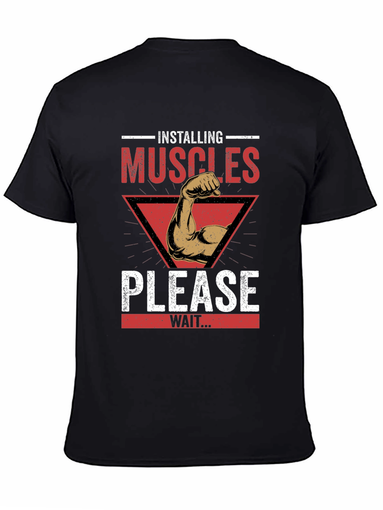 Installing Muscles Graphic Tee - Workout Humor