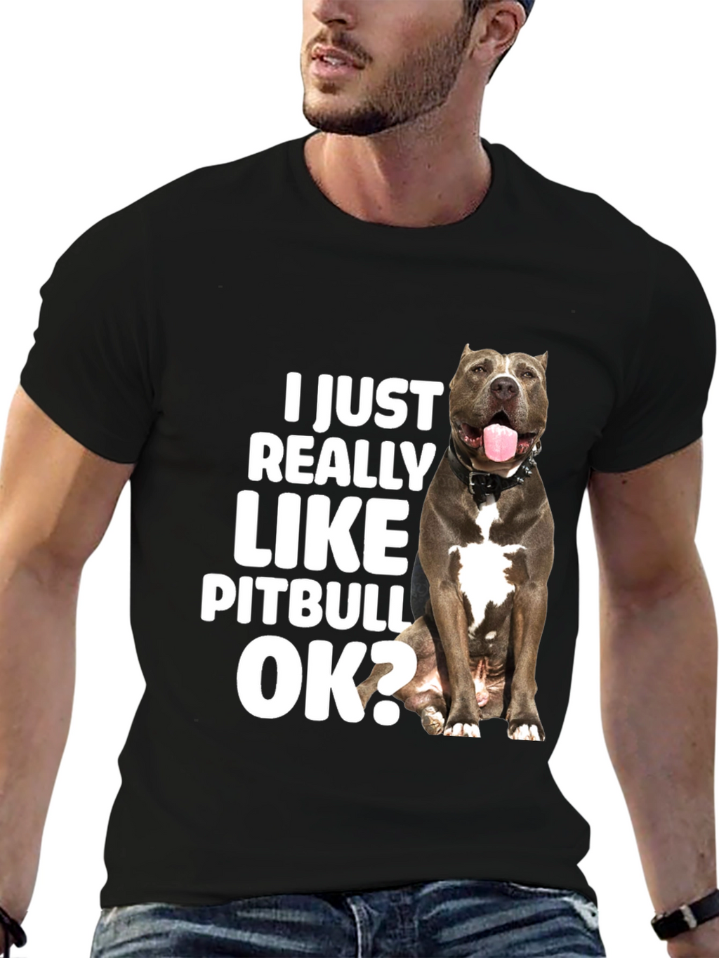 I Just Really Like Pitbulls OK? T-Shirt