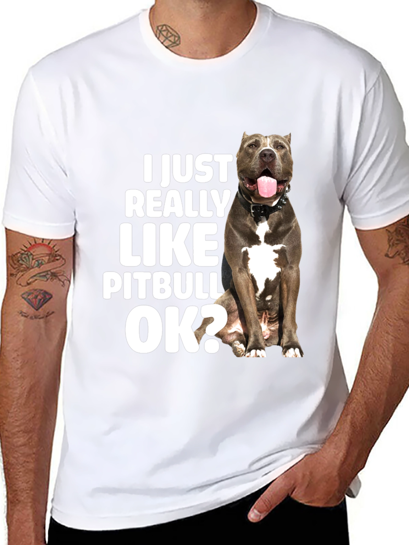 I Just Really Like Pitbulls OK? T-Shirt