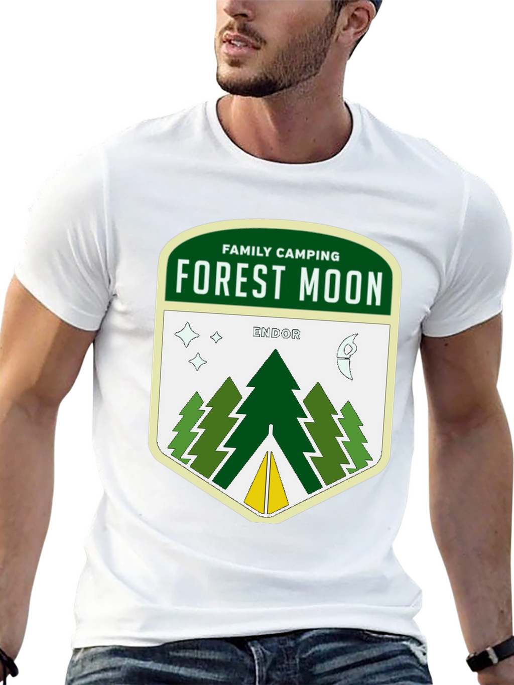 Forest Moon Endor Camping Graphic T-Shirt