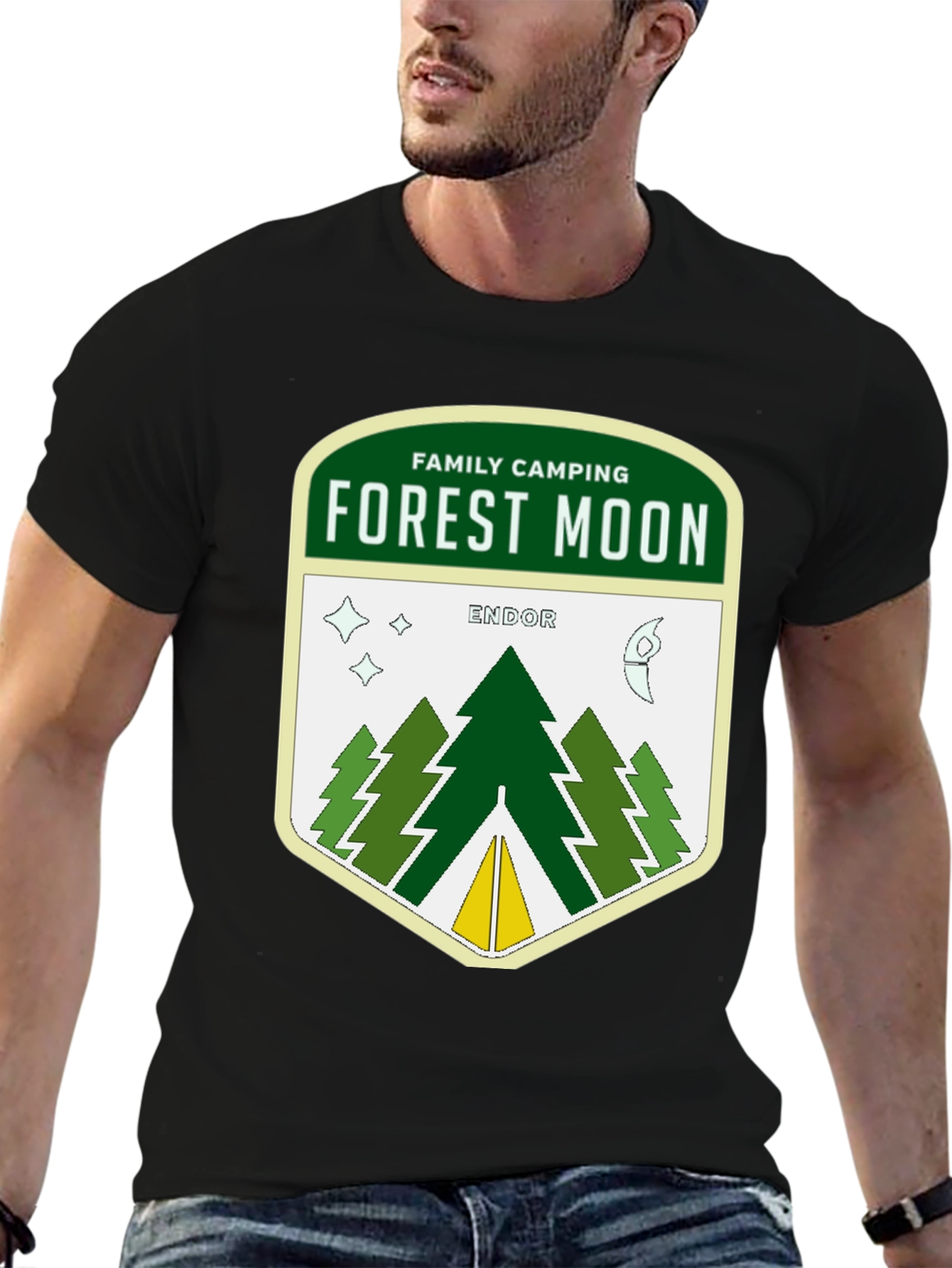 Forest Moon Endor Camping Graphic T-Shirt