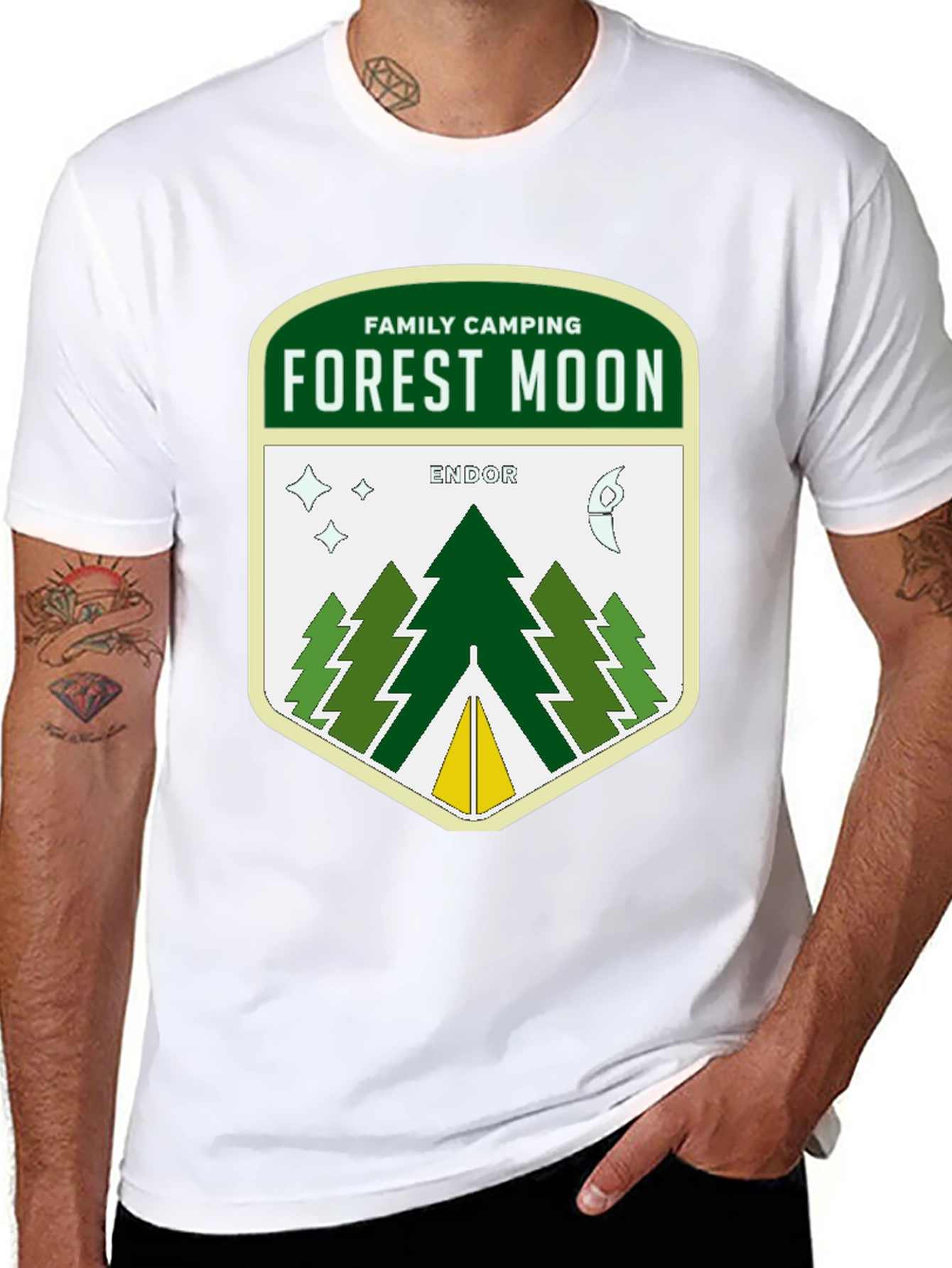 Forest Moon Endor Camping Graphic T-Shirt