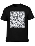 Abstract Print Black T-Shirt - Modern Style