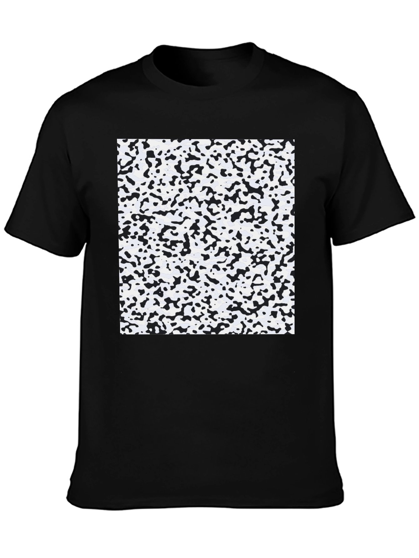 Abstract Print Black T-Shirt - Modern Style