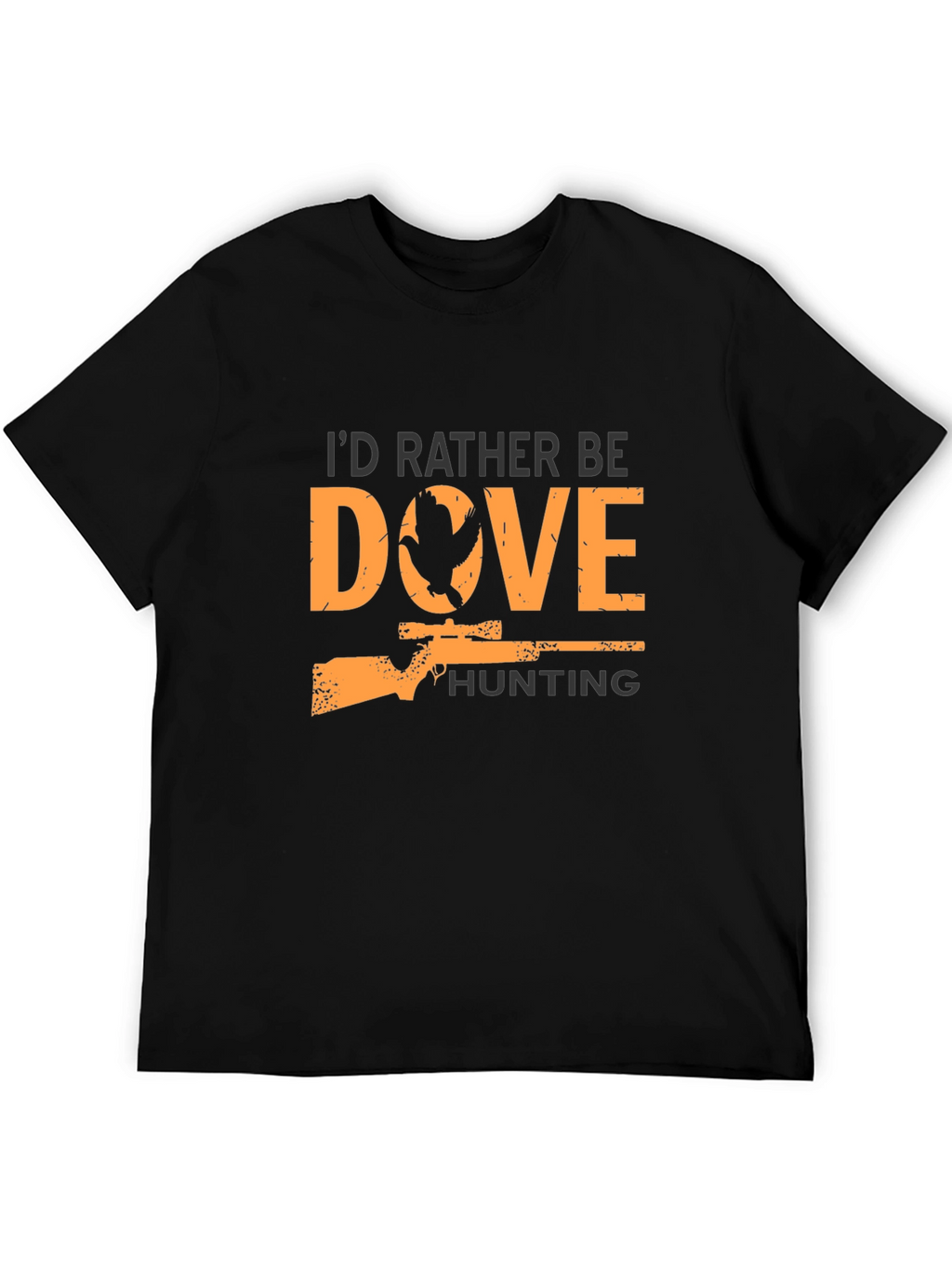 Dove Hunting Graphic Tee - Black Cotton T-Shirt