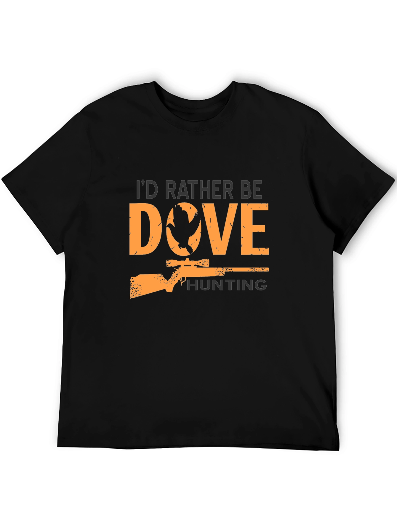 Dove Hunting Graphic Tee - Black Cotton T-Shirt