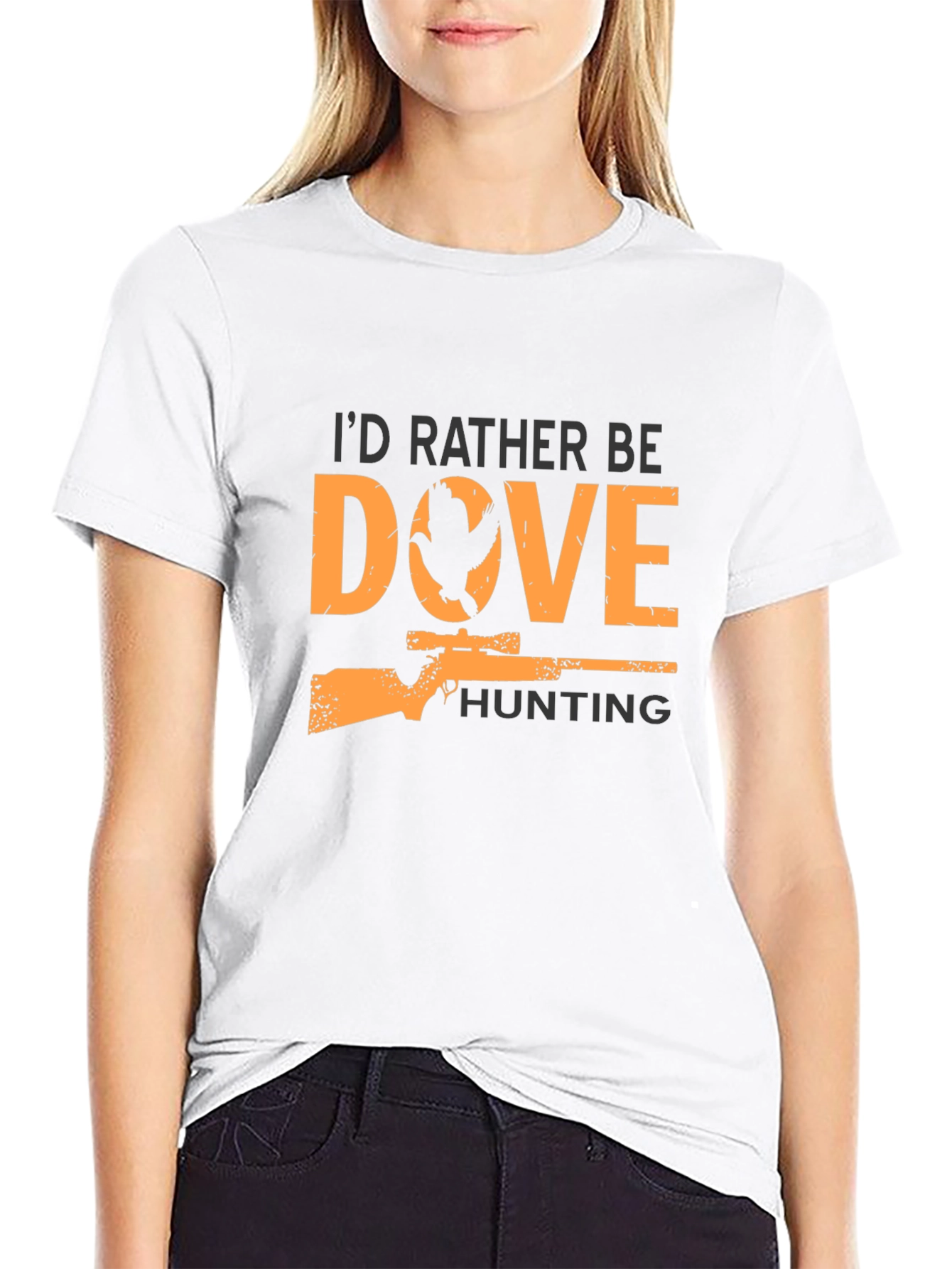 Dove Hunting Graphic Tee - Black Cotton T-Shirt