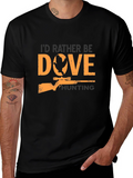 Dove Hunting Graphic Tee - Black Cotton T-Shirt