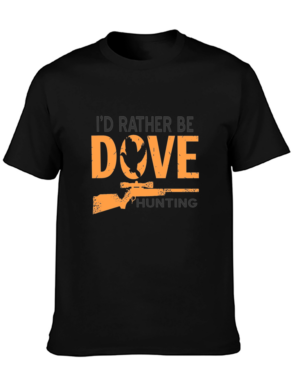 Dove Hunting Graphic Tee - Black Cotton T-Shirt