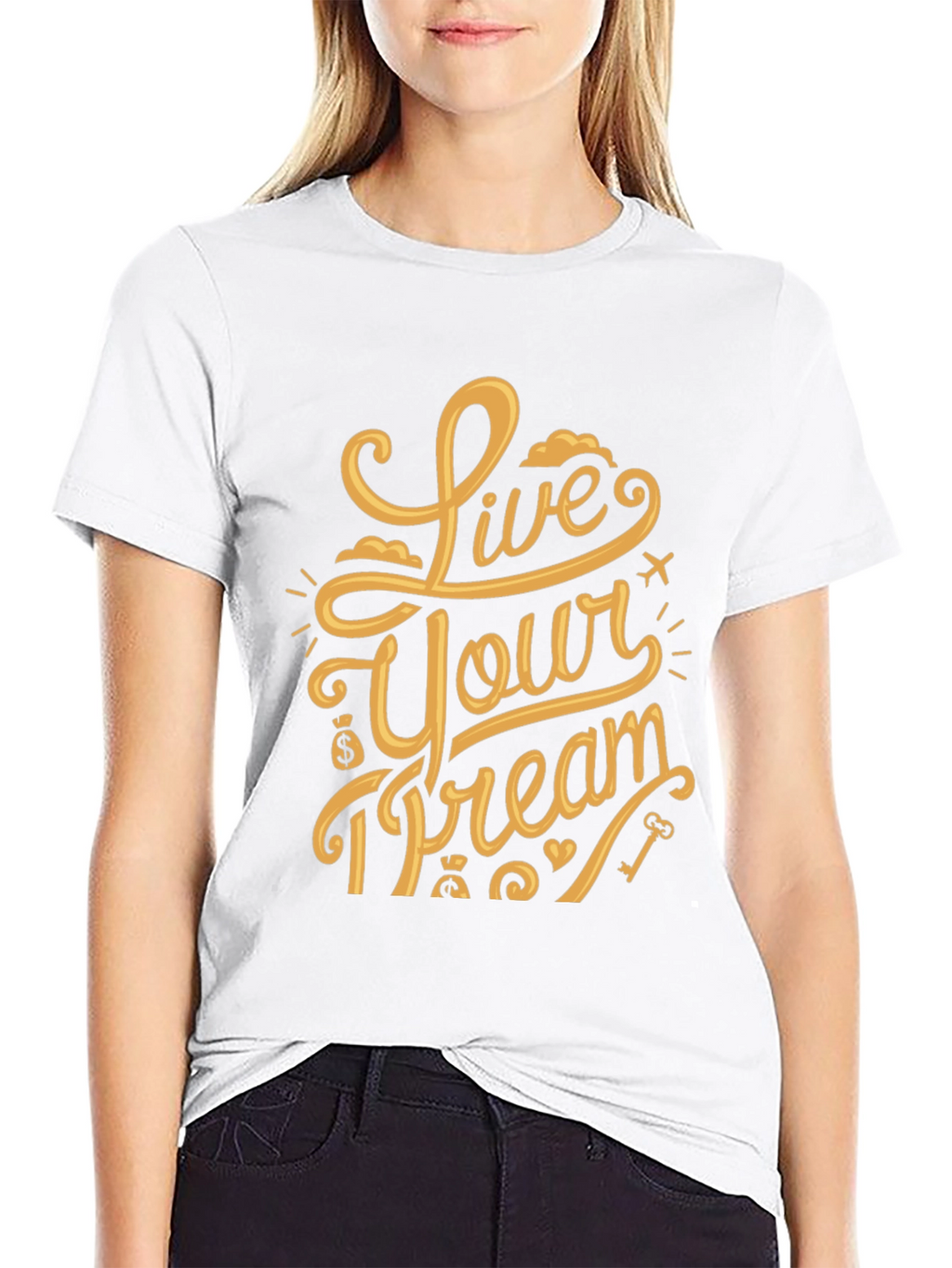 Live Your Dream Graphic T-Shirt - Soft Black Tee