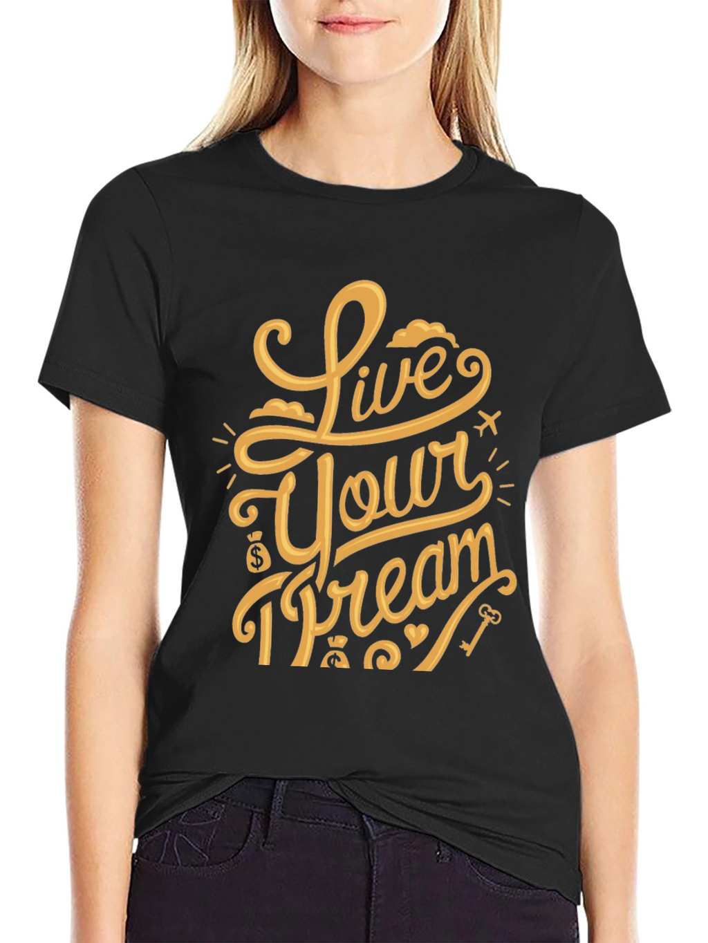 Live Your Dream Graphic T-Shirt - Soft Black Tee