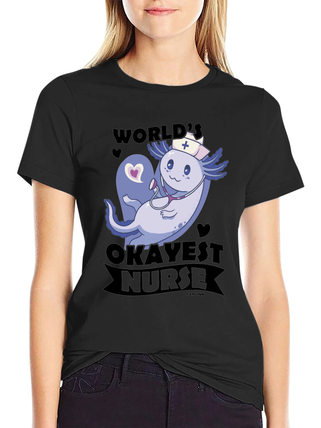 Worlds Okayest Nurse Axolotl T-Shirt