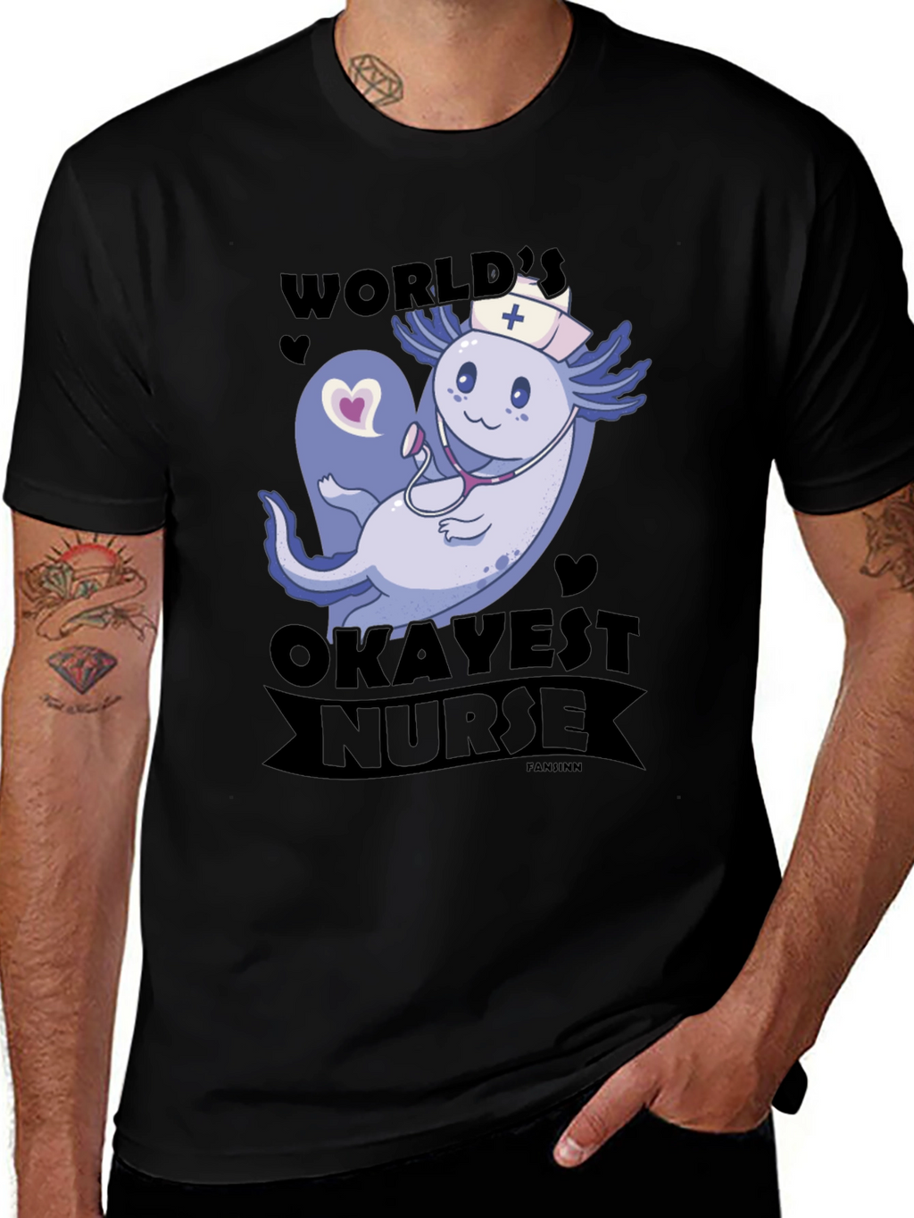Worlds Okayest Nurse Axolotl T-Shirt