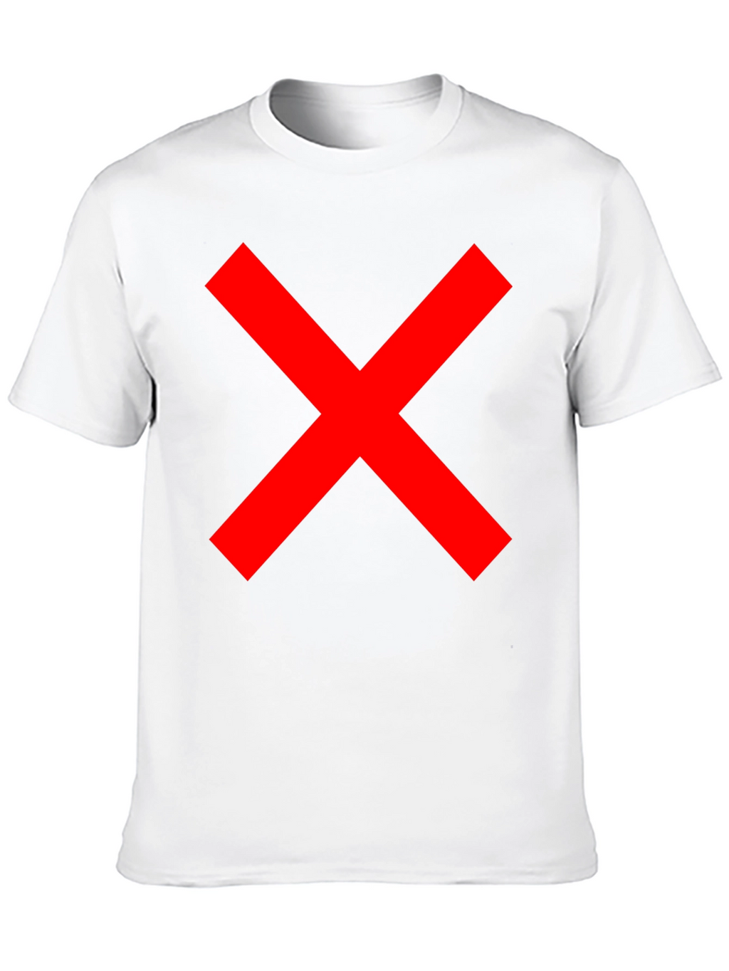 Mens Black T-Shirt with Red X Graphic