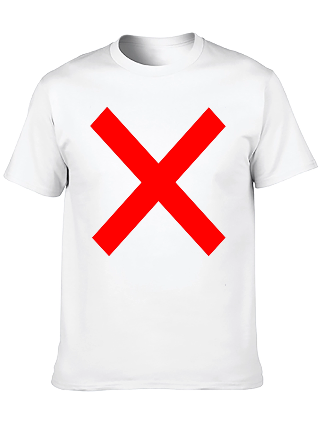 Mens Black T-Shirt with Red X Graphic