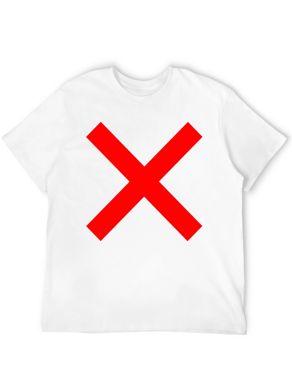 Mens Black T-Shirt with Red X Graphic