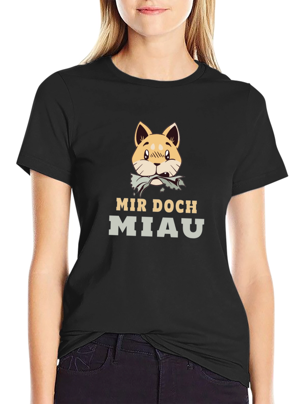 Mir Doch Miau Cat Graphic T-Shirt