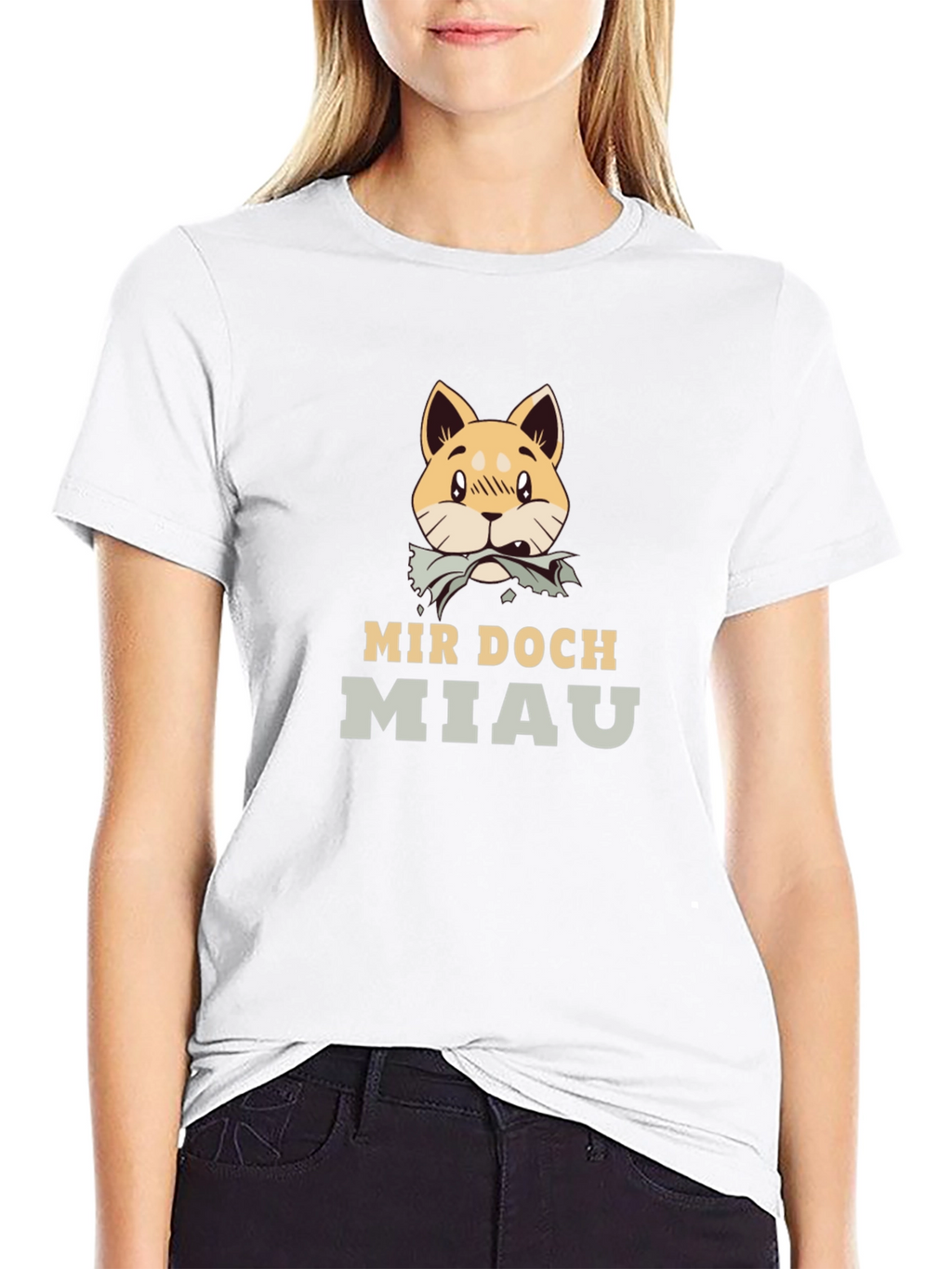 Mir Doch Miau Cat Graphic T-Shirt