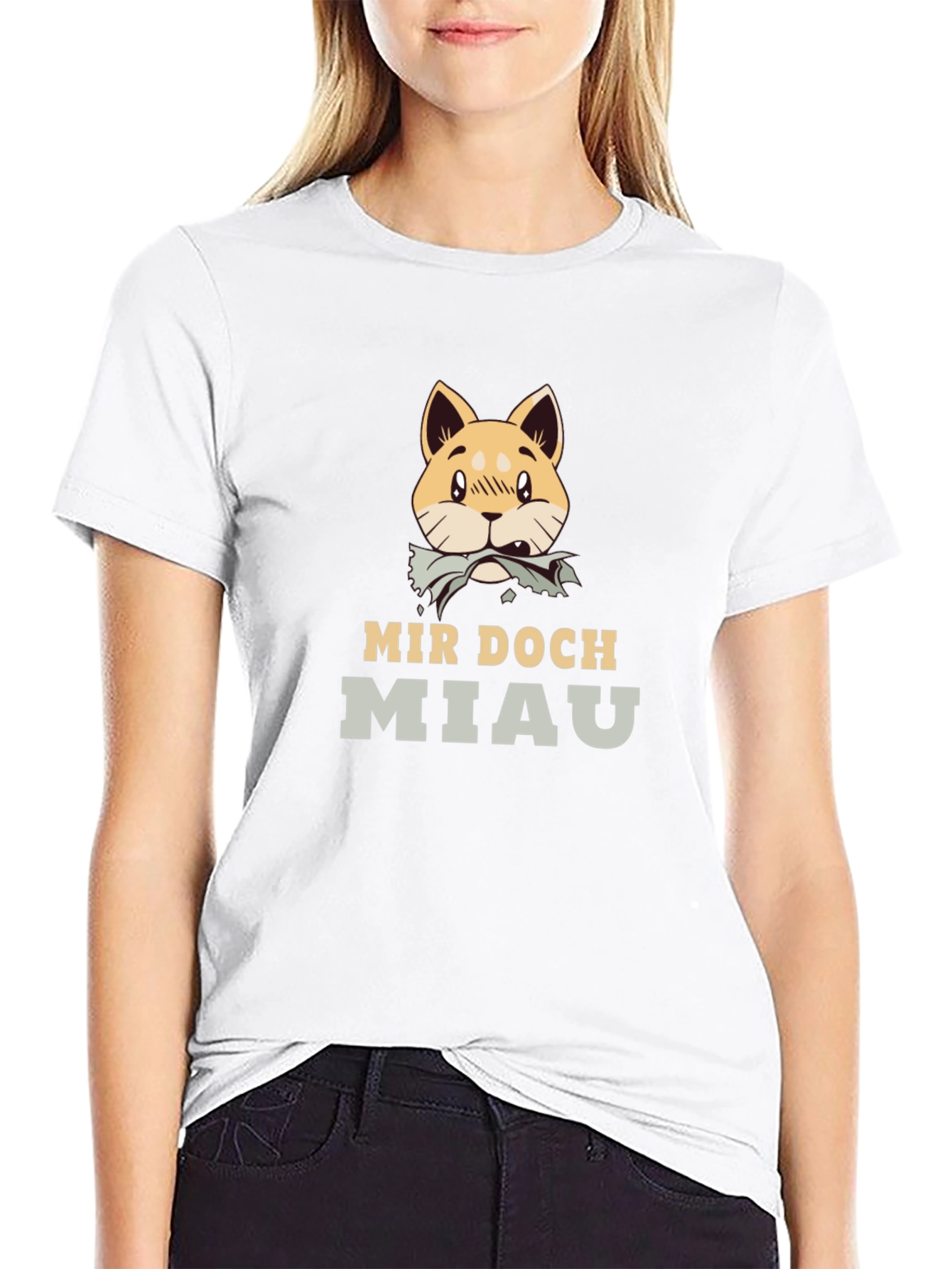 Mir Doch Miau Cat Graphic T-Shirt
