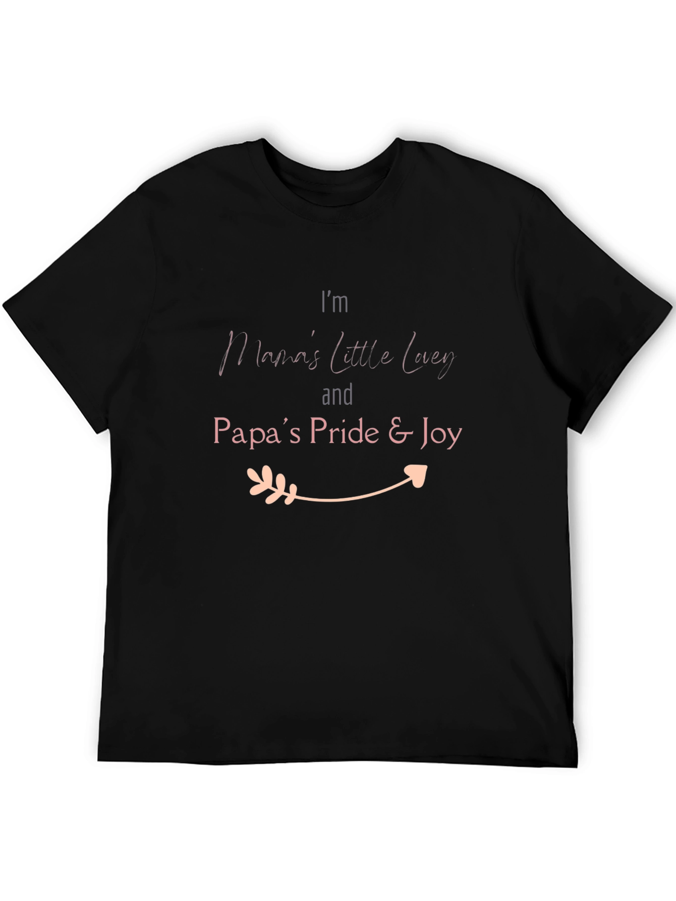 Mamas Little Lucy & Papas Pride Black T-Shirt
