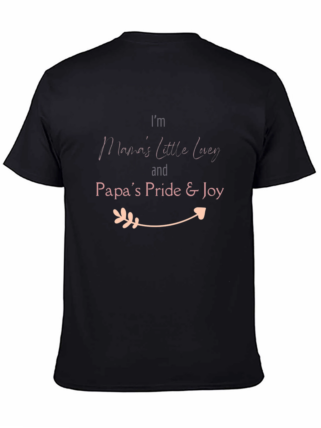 Mamas Little Lucy & Papas Pride Black T-Shirt